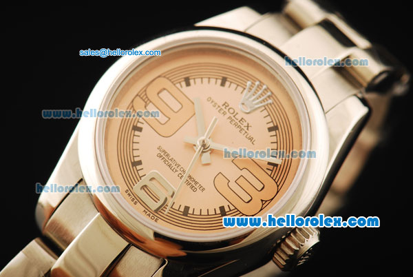 Rolex Oyster Perpetual Automatic Movement ETA Coating Case with Orange Dial and Steel Strap - Click Image to Close